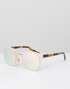 Розовые круглые солнцезащитные очки Jeepers Peepers - Розовый