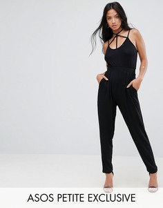 Комбинезон с ремешками ASOS PETITE - Черный