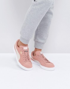 Розовые замшевые кроссовки Puma - Розовый