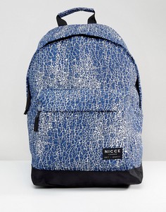 Темно-синий рюкзак с принтом трещин Nicce - Темно-синий
