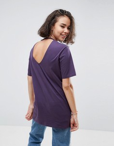 Футболка с вырезом на спине ASOS - Фиолетовый