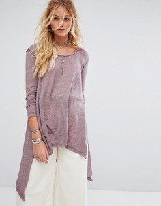Топ с длинными рукавами Free People The Incredible - Фиолетовый