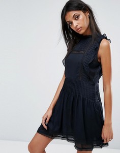 Платье с оборками AllSaints Evelina - Черный