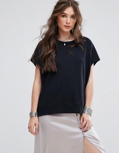 Свитшот с короткими рукавами Free People That Tee - Черный