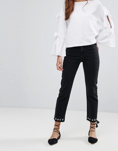 Прямые джинсы с люверсами Miss Selfridge - Мульти