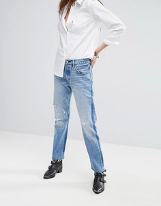 Укороченные джинсы скинни с рваной отделкой на коленях Levis 501 - Синий Levis®