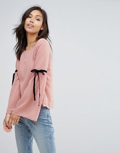 Топ с завязками на рукавах Vero Moda - Розовый