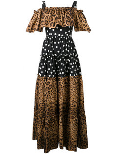 платье макси с принтом Dolce &amp; Gabbana