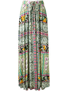 плиссированная юбка с цветочным принтом Etro