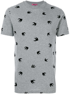 flocked swallow T-shirt McQ Alexander McQueen