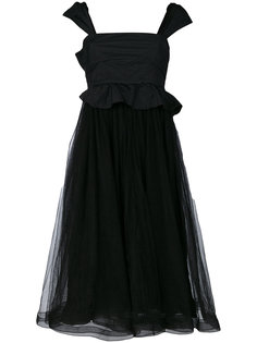 расклешенное платье с оборками Red Valentino