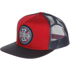 Бейсболка с сеткой Independent Weathered Cross Trucker Mesh Cardinal/Navy