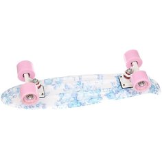Скейт мини круизер Turbo-Fb Blue Flowers Light Blue/White/Pink 6 x 22 (56 см)