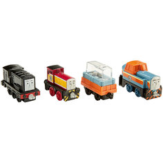 Набор из 3-х паровозиков с вагончиком, Томас и его друзья Mattel
