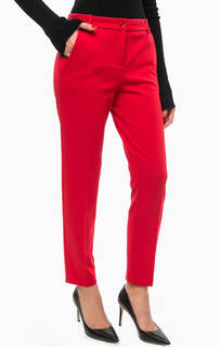 Красные трикотажные брюки с карманами Pinko