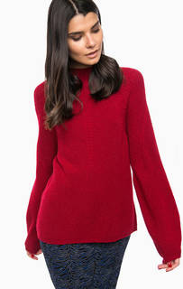 Бордовый шерстяной свитер Pinko