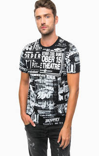 Хлопковая футболка с принтом Diesel