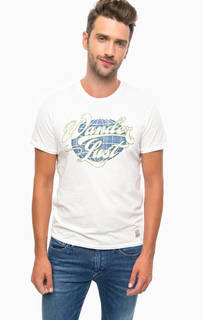 Белая футболка с контрастным принтом Jack & Jones