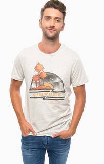 Серая хлопковая футболка Jack & Jones