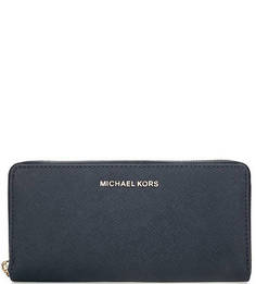 Синий кошелек из сафьяновой кожи Michael Michael Kors