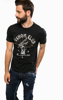 Хлопковая футболка с металлической отделкой Replay