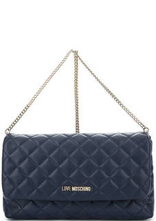 Стеганая сумка с откидным клапаном Love Moschino