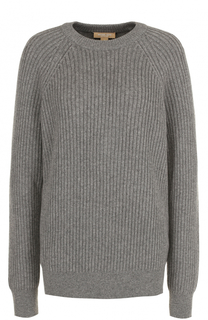 Удлиненный кашемировый пуловер с круглым вырезом Michael Kors