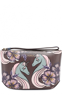 Набор из кожаных косметичек Furla