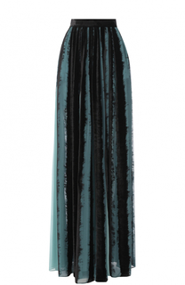 Бархатная юбка-макси с широким поясом Elie Saab
