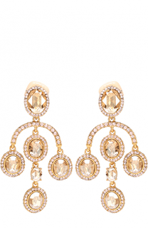 Серьги-клипсы с кристаллами Swarovski Oscar de la Renta