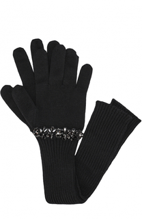Длинные шерстяные перчатки с декоративной отделкой No. 21