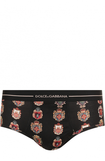 Хлопковые хипсы с принтом и широкой резинкой Dolce &amp; Gabbana
