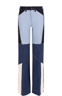 Расклешенные джинсы с контрастной прострочкой Victoria by Victoria Beckham