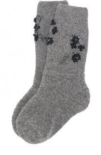 Шерстяные носки с вышивкой No. 21
