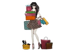 Панно "Shopogolic Girl" D&G