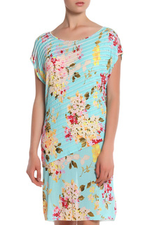 Приталенное платье с цветочным принтом Blumarine