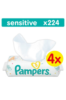 Влажные салфетки 4х56 шт PAMPERS