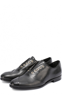 Кожаные ботинки с декором без шнуровки Lanvin
