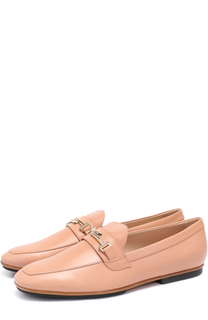 Кожаные лоферы с пряжкой Tod’s Tods
