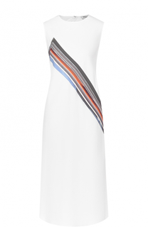 Платье прямого кроя с контрастной отделкой DKNY