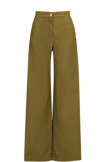 Расклешенные брюки из смеси хлопка и льна Dries Van Noten