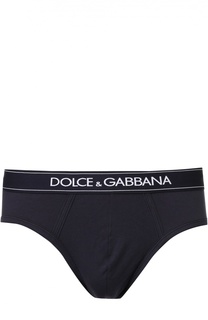 Хлопковые брифы с широкой резинкой Dolce &amp; Gabbana