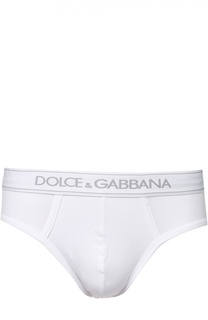 Хлопковые брифы с широкой резинкой Dolce &amp; Gabbana