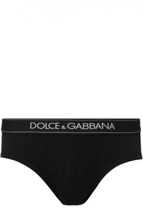 Хлопковые брифы с широкой резинкой Dolce &amp; Gabbana
