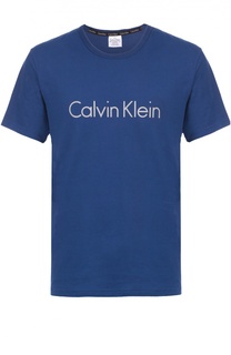 Хлопковая футболка с круглым вырезом Calvin Klein