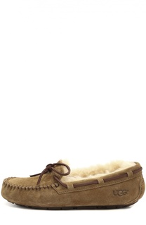 Замшевые мокасины с бантом UGG Australia