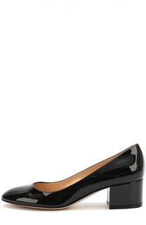 Лаковые туфли на устойчивом каблуке Gianvito Rossi