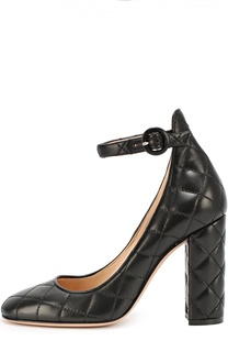 Кожаные стеганые туфли Greta Driver Gianvito Rossi