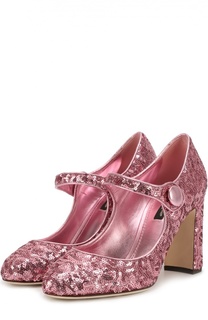 Туфли Vally с пайетками Dolce &amp; Gabbana