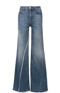 Расклешенные джинсы с завышенной талией и бахромой Stella McCartney